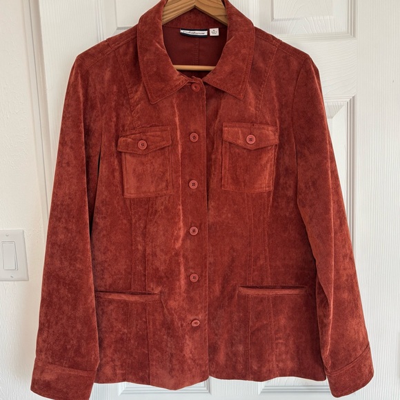 croft & barrow Jackets & Blazers - NWOT rusty orange corduroy shacket, Croft & Barrow size XL